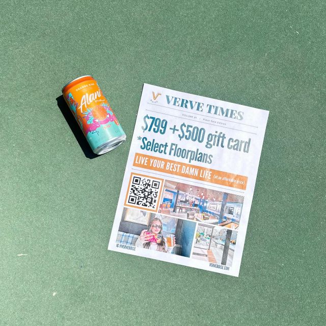 HOT off the press!!! $799 rates on select floor plans + $500 gift card. This deal deserves front page energy 🤯📰🎉🥳

Elevated living started here.

#VERVEBoise #boisestate #studenthousing #summer #apartment #nowleasing #liveelevated #luxaryliving