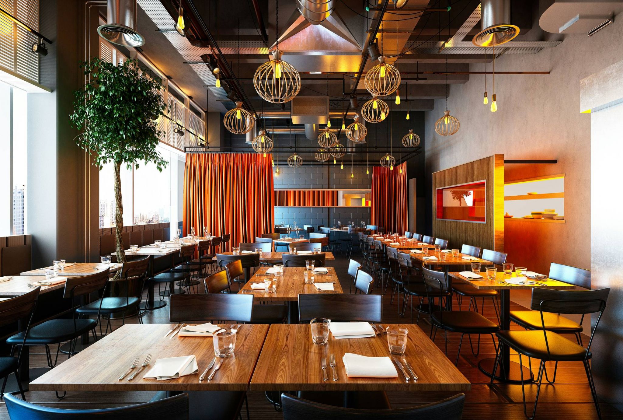 Modern upscale restaurant